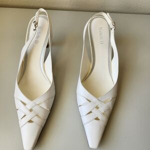 Michelle D White Women's Slingback Heels